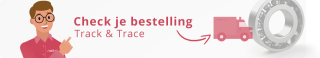 Illustratie van Neita-medewerker met tekst: Check je bestelling, Track & Trace